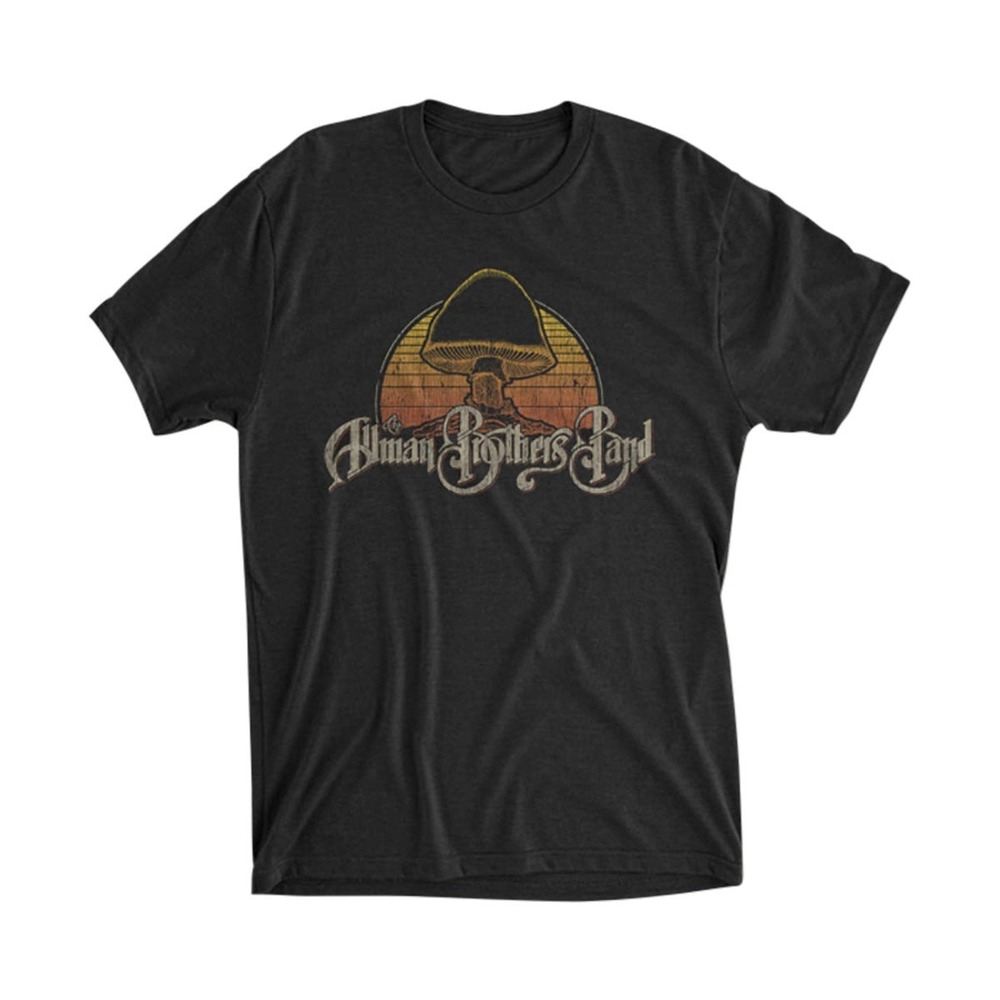 Allman Brothers Retro Mushroom Black Shirt